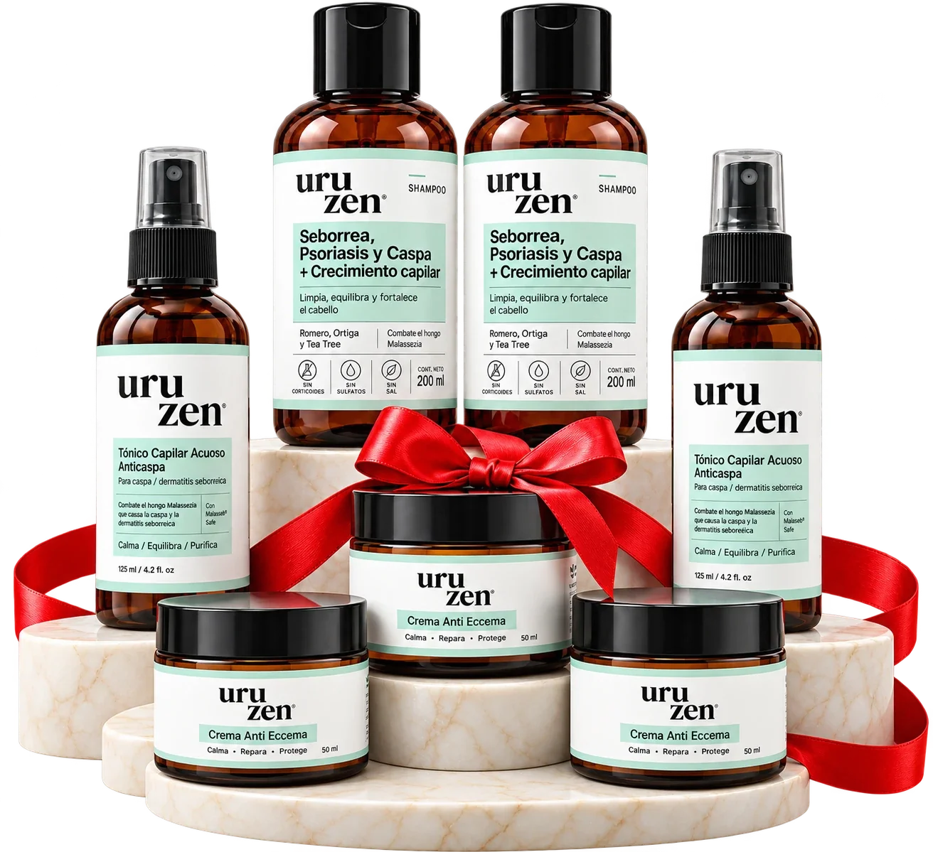 Pack Uruzen: t&oacute;nico, shampoo y crema